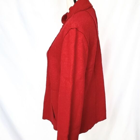 Coldwater Creek Red Wool Swing Jacket - Picture 5 of 9